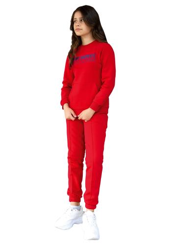 Σετ Elsima Φόρμα εφηβική φούτερ Basics 2506B-Κόκκινο