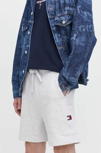 Βαμβακερό σορτσάκι Tommy Jeans χρώμα: γκρι