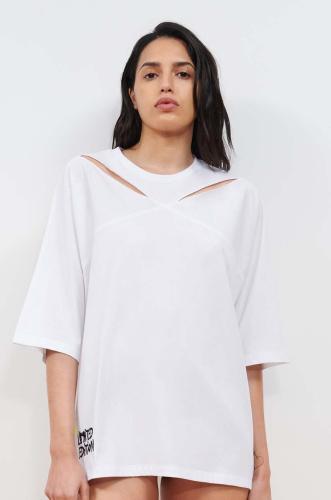 Βαμβακερό μπλουζάκι Chantelle X γυναικεία, χρώμα: άσπρο