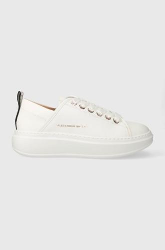 Δερμάτινα αθλητικά παπούτσια Alexander Smith Wembley χρώμα: άσπρο, ASAZWYW0106TWT