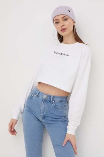 Μπλούζα Tommy Jeans χρώμα: άσπρο