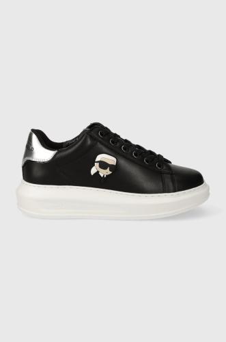 Δερμάτινα αθλητικά παπούτσια Karl Lagerfeld KAPRI χρώμα: μαύρο, KL62530N