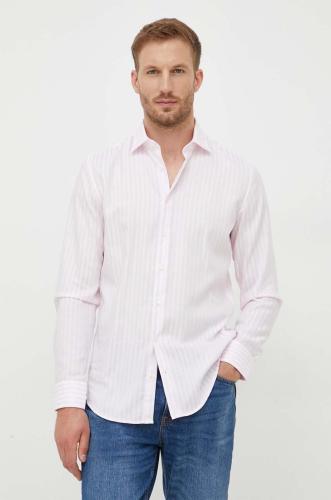 Βαμβακερό πουκάμισο Seidensticker ανδρικό, χρώμα: ροζ