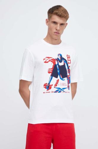 Βαμβακερό μπλουζάκι Reebok Classic Basketball χρώμα: άσπρο