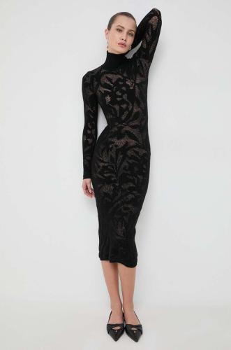 Μάλλινο φόρεμα Liviana Conti χρώμα: μαύρο