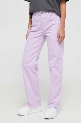 Κοτλέ παντελόνι Billabong χρώμα: μοβ