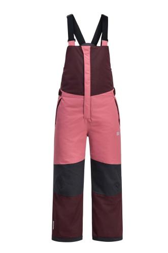 Παιδικό παντελόνι σκι Jack Wolfskin ACTAMIC 2L INS BIB χρώμα: ροζ