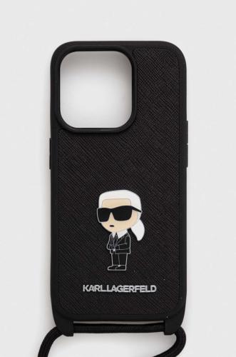 Θήκη κινητού Karl Lagerfeld iPhone 15 Pro 6.1 χρώμα: μαύρο