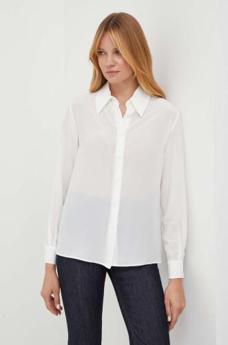 Μεταξωτό πουκάμισο Luisa Spagnoli χρώμα: άσπρο