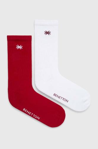 Κάλτσες United Colors of Benetton 2-pack χρώμα: κόκκινο
