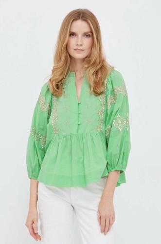 Βαμβακερή μπλούζα Rich & Royal γυναικεία, χρώμα: πράσινο