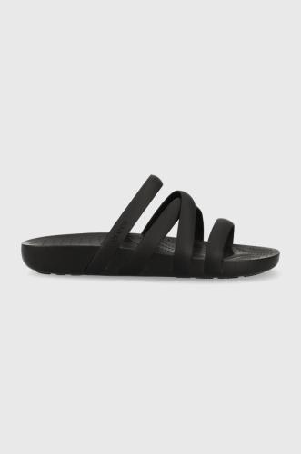 Παντόφλες Crocs Splash Strappy Sandal χρώμα: μαύρο, 208217