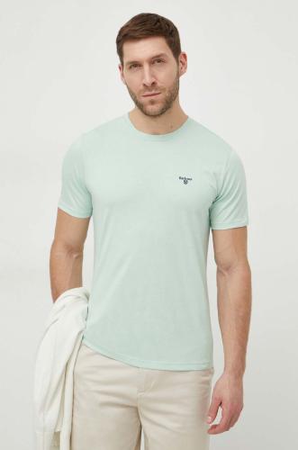 Βαμβακερό μπλουζάκι Barbour χρώμα: πράσινο