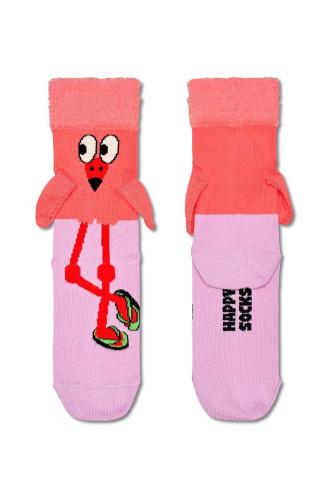 Παιδικές κάλτσες Happy Socks Kids Flamingo Sock χρώμα: ροζ