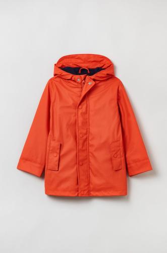 Αδιάβροχο παιδικό μπουφάν OVS χρώμα: πορτοκαλί