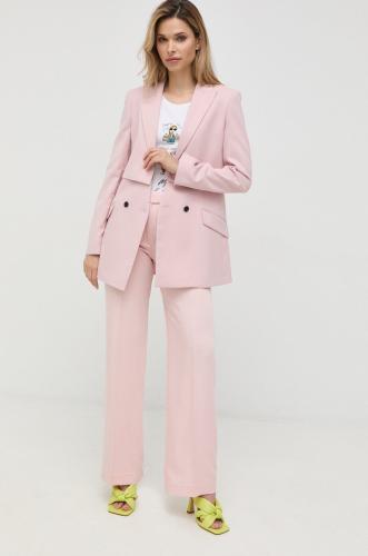 Σακάκι Karl Lagerfeld χρώμα: ροζ