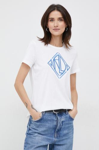 Μπλουζάκι Lauren Ralph Lauren χρώμα: άσπρο
