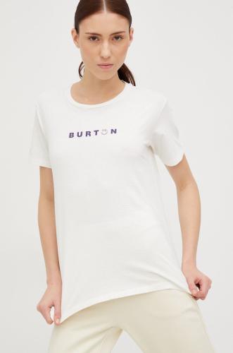 Βαμβακερό μπλουζάκι Burton χρώμα: άσπρο