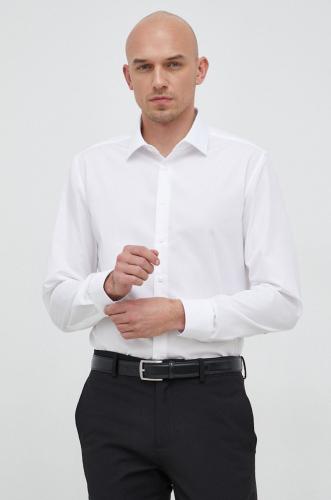 Βαμβακερό πουκάμισο Seidensticker ανδρικό, χρώμα: άσπρο