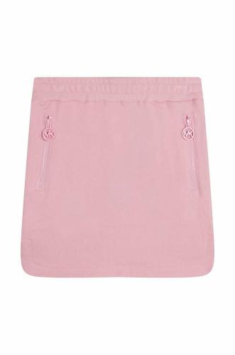 Παιδική βαμβακερή φούστα Michael Kors χρώμα: ροζ