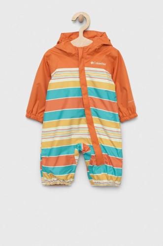Ολόσωμη φόρμα μωρού Columbia Critter Jitters II Rain Suit χρώμα: πορτοκαλί
