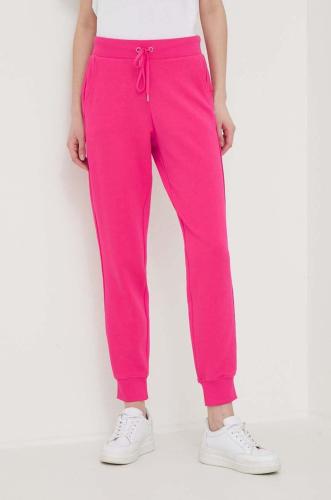 Βαμβακερό παντελόνι United Colors of Benetton χρώμα: ροζ