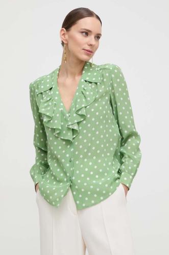 Μεταξωτό πουκάμισο Luisa Spagnoli χρώμα: πράσινο
