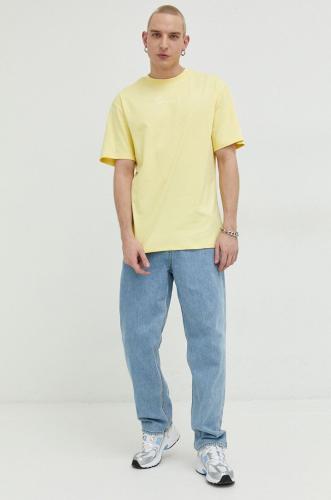 Βαμβακερό μπλουζάκι Karl Kani χρώμα: κίτρινο