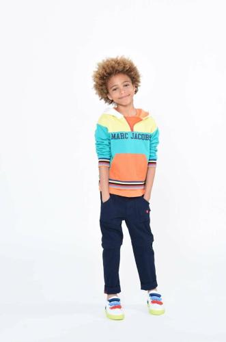 Παιδική μπλούζα Marc Jacobs χρώμα: πράσινο, με κουκούλα