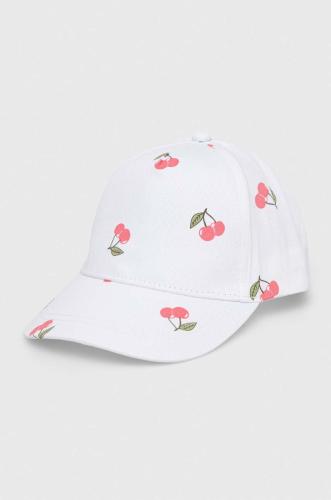 Παιδικό βαμβακερό καπέλο μπέιζμπολ OVS χρώμα: άσπρο