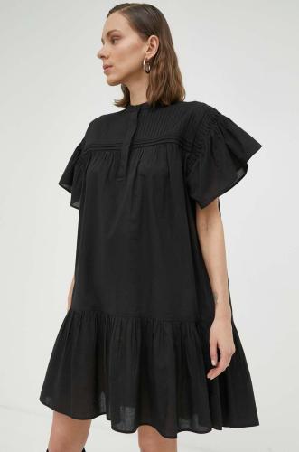 Βαμβακερό φόρεμα 2NDDAY χρώμα: μαύρο