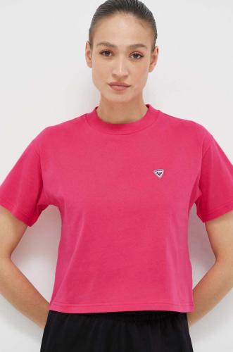 Βαμβακερό μπλουζάκι Rossignol χρώμα: ροζ