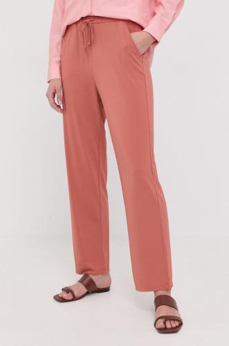 Παντελόνι Max Mara Leisure χρώμα: ροζ