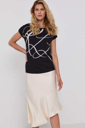 Μπλουζάκι Lauren Ralph Lauren γυναικείo, χρώμα: μαύρο