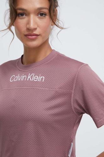 Μπλουζάκι προπόνησης Calvin Klein Performance χρώμα: ροζ