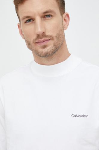 Longsleeve Calvin Klein χρώμα: άσπρο