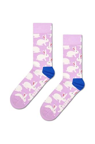 Κάλτσες Happy Socks Bunny Sock χρώμα: μοβ