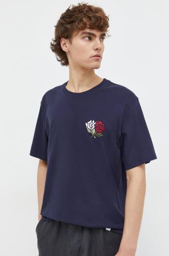 Βαμβακερό μπλουζάκι Les Deux ανδρικά, χρώμα: ναυτικό μπλε