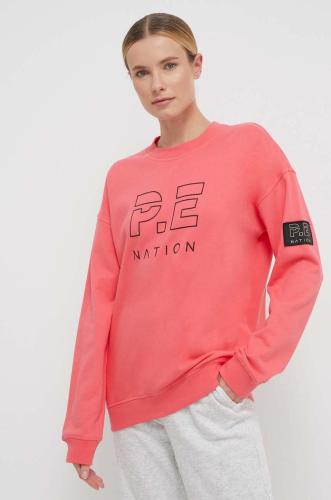 Βαμβακερή μπλούζα P.E Nation γυναικεία, χρώμα: ροζ