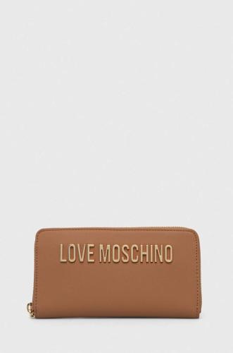 Πορτοφόλι Love Moschino χρώμα: καφέ