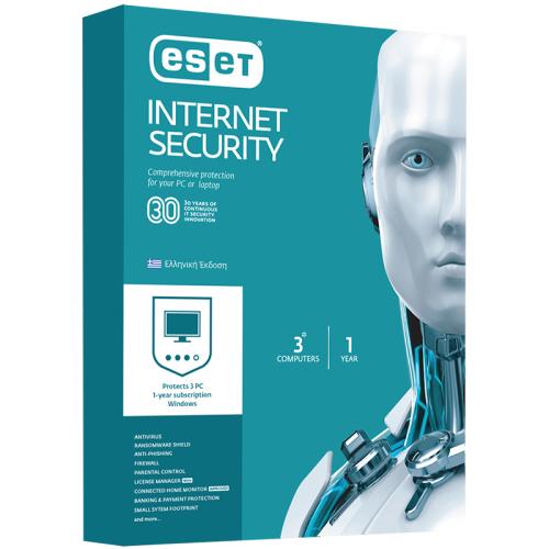 EsetESET INTERNET SECURITY 3PC 1Y