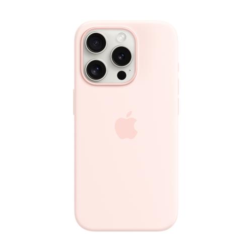 Apple iPhone 15 Pro Silicone Case with Magsafe Light Pink