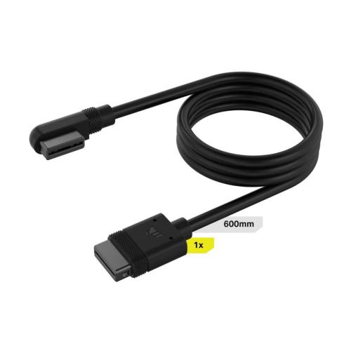 Corsair iCUE LINK Cable 1x600mm with Straight/Slim 90° Connectors Black