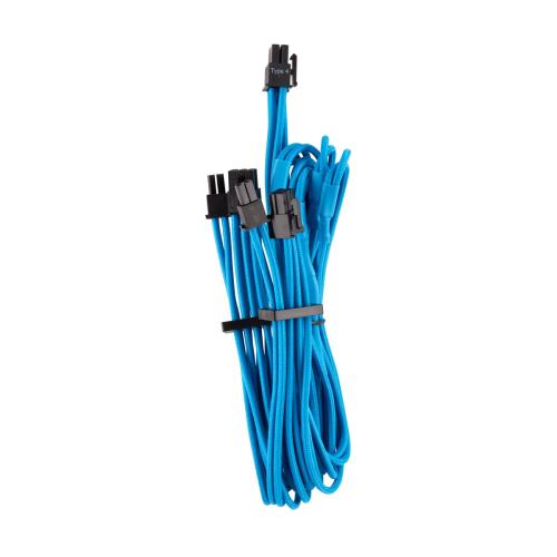 Corsair Premium Individually Sleeved PCIe Cables (Dual Connector) Type 4 Gen 4 Blue