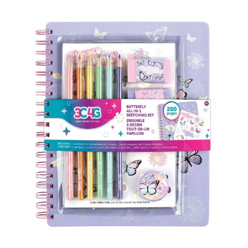 Make it Real Butterfly All-In-1 Sketching Set 12025