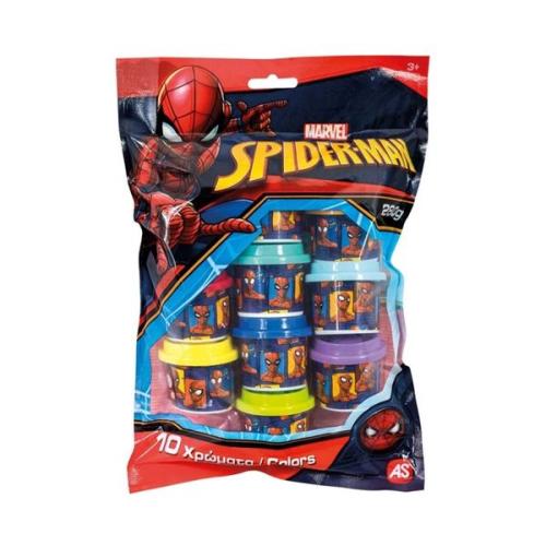 AS 10 Βαζάκια Spiderman 1045-03599 Πλαστελίνη