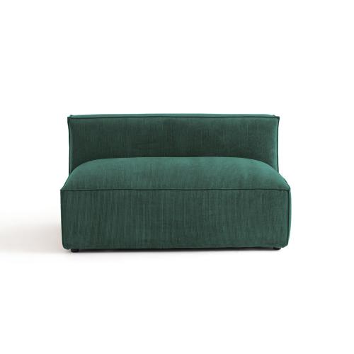 Διθέσιος καναπές από βελούδο κοτλέ Μ95xΠ133xΥ71cm