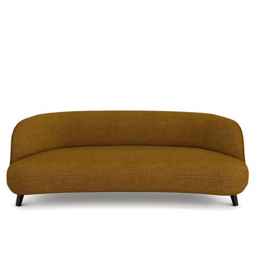 Πενταθέσιος καναπές με μελανζέ ψαθωτή ταπετσαρία Μ107xΠ240xΥ75cm