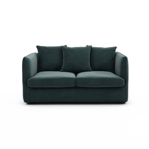 Διθέσιος καναπές από βελούδο Μ95xΠ162xΥ82cm