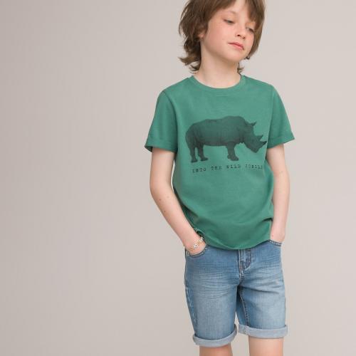 T-shirt από οργανικό βαμβάκι με στάμπα ρινόκερο